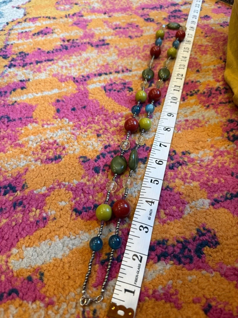 Vintage Multicolor Beaded Women's Necklace - Bold Colorful Statement